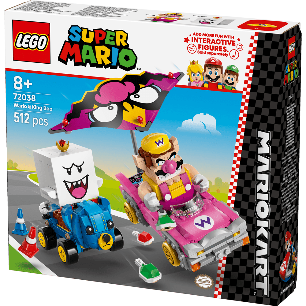 LEGO® Super Mario™: Mario Kart™ – Wario & King Boo Figures and 2 Karts 72038